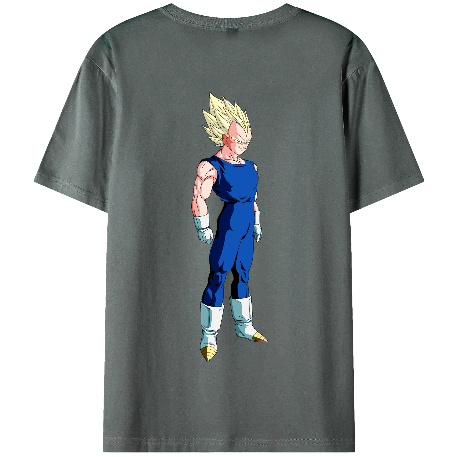 （画像用） ドラゴンボール ベジータ四世（Bejīta Yonsei）DRAGON BALL Vegeta IV 綿100％半袖Tシャツ（背面プリント）